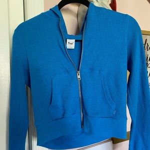 Aritizia TNA waffle knit zip up